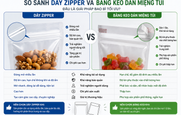 Dây Zipper Hay Băng Keo Dán Miệng Túi – Giải Pháp Nào Tốt Hơn Cho Bao Bì?